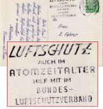 BRD - Würzburg 1958 "Luftschutz auch im Atomzeitalter..." Masch.werbestpl. Karte