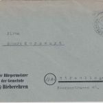 All.Bes. - Bieberehren ü. Ochsenfurt 5.4.46 Poststelle I hds. Geb.Bez. Brief