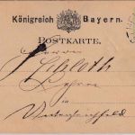 Bayern - Bergtheim 15/2 HKS 3 Pfg. Wappen Ganzsachenkarte n. Unterpleichfeld