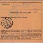DR-Infla - 3x3 M. Posthorn Paketkarte Grossenheim - FFM 6.6.22