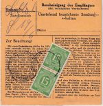 All.Bes. - 2 M. Taube u.a. Paketkarte Remlingen - FFM 19.6.48