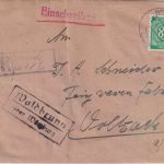 All.Bes. - Waldbrunn ü. Würzburg Landpost-Ra2 Einschreibebrief n Volkach 10.5.48
