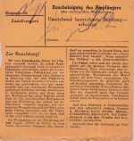 Bizone - 90 Pfg. Bauten Paketkarte Remlingen - Darmstadt 25.11.48