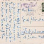 BRD -Rieden ü. Würzburg Landpost-Ra2 Karte n. Treffelhausen 19.4.62