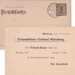 Bayern - Würzburg 1905 Corpsphilister-Verband priv. Zudruck Ganzsachenkarte