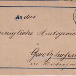 Bayern - 3 Pfg. Wappen Wz. 2 Faltdrucksache (Inhalt !!) Würzburg Stadt 1884