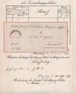 Bayern - Würzburg 8/6 HKS Dienstbrief n. Schweinfurt 1849 - mit Inhalt