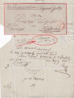 Bayern - Würzburg 23/9 roter HKS Militariabrief n. Kipfenberg 1849 - mit Inhalt