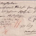 Bayern/Baden - Würzburg 22/3 HKS Portobrief n. Mannheim 1837