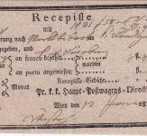 Österreich/Bayern - Wien 1816 Recepisse f. Franco-Fahrpostsendung n Markt Bibart