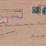 DR-Infla - 60+30 Pfg. By-Abschied/DR Einschreibebrief Würzburg 3 - 24. JUL 20
