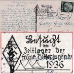 DR - Würzburg 1936 "Besucht die Zeltlager ..." Masch.werbestempel Karte