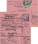 BRD - 40 Pfg. Heuss Postanweisung i.d. SCHWEIZ Würzburg - Zürich 9.2.55