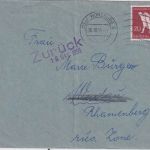 BRD - 20 Pfg. Vertreibung Brief i.d. DDR/Postkrieg Würzburg - Werdau 18.10.55