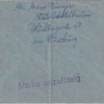 BRD - 20 Pfg. Vertreibung Brief i.d. DDR/Postkrieg Würzburg - Werdau 18.10.55