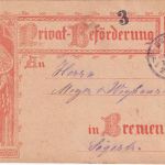 Bremen - 3/2 Pfg. Ganzsache/Überdruck Privat-Briefbeförderung Ortskarte 1893