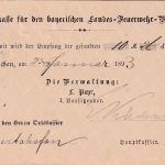 Bayern - Tapfheim 30. JAN Aushilfs-L2 5 Pfg. Wappen Ganzsache/Zudruck 1893