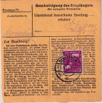 All.Bes. - 2x2 M. Taube u.a. Paketkarte Ochsenfurt - Darmstadt 7.5.48