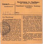 All.Bes. - 3 M. Taube u.a. Paketkarte Remlingen - FFM 14.6.48