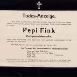 Bayern - Bad Tölz Juliana Fink Trauerrede 1921 + Todesanzeige Pepi Fink 1920