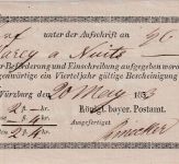 Bayern/Frankreich - Würzburg 1833 Postaufgabeschein (Chargebrief 2 fl. Franco !)