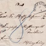 Bayern - 3 Kr. Wappen gez. Brief HKS Ochsenfurt 10/9 n. Würzburg - Nachporto !