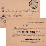 Bayern - 3 Pfg. Wappen Wz.3 Drucksachenkarte Regensburg - Landshut 1887