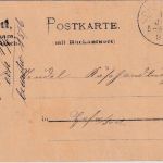 Bayern - 5 Pfg. Wappen A-Zähnung Firmenkarte Sachsenkam (Piesenkam) 13.6.1888