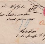 Bayern - 3 Kr. Ganzsache/Chargebrief Zier-K1 Pfarrkirchen 12/7 n. München