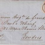 DR - 2 1/2 a. 2 1/2 Gr. Brustschild Brief n. ENGLAND K2 Eupen - London 5.10.1874