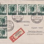 DR - 7x6 Pfg. Österreich Anschluss Einschreibebrief Dortmund-Bövinghausen 1938