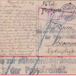 DR - Kappeln 1917 Feldpostkarte n. Bremen Nachporto - seltener Hinweis-L2