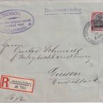 DP Türkei - 2 Pia. Germania/Reichspost Einschreibebrief Constantinopel 19.1.04