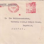 Dt.Bes. Kanalinseln - Jersey 2 1/2 P. Gebührenfreistempel Inselbriefbrief 1.8.41