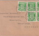 Dt.Bes. Kanalinseln - Guernsey 6x1/2 P Wappen Inselbrief 27.6.42