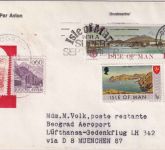 Isle of Man - Luftpostbrief n. JUGOSLAWIEN 1977 Postlagergebühr !