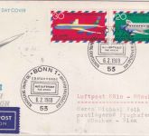 BRD - 50 J. Dt. Luftpostverkehr FDC ESST Bonn 1969 luxemb. Postlagergebühr