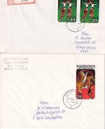 DDR - Zirkuskunst 4 Werte 3x portogerechte Mehrfachfrankaktur/1x EF 1989/90