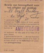 Niederlande - 5 Gld. Juliana Postausweiskarte s'Gravenhage-Rijswijkseweg 1959