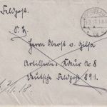 DR - Breslau 12 Feldpostbrief a. d. Art.Kdr. No.8 bei Dt. Feldpost 891 - 9.7.17