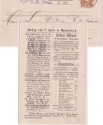 Schweiz - 12 Rp. Helvetia Nachnahme-Drucksachenkarte Neuchatel Exped. Mess. 1908