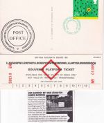 Großbritannien - Llanfair PG Souvenir Platform Ticket + AK/Stpl.