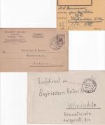 DR/All.Bes. - Arzberg (Oberfr.) 3 Belege ex 1924/1946 darunter 23.2.45 !!
