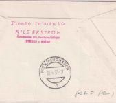 Finnland - Lufthansa Erstflug Hamburg/Wien Zuleitungspost 18.4.57 - selten !