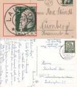Bayern/BRD - Laineck Ganzsache (A-Teil) 1913 + Ansichtskarte/Poststelle I 1962