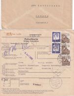 All.Bes./BRD - Creussen (Oberfranken) Brief (Geb. bez.) + Paketkarte 1946/1966