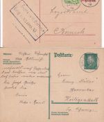 Bayern/DR/All.Bes./BRD - Goldmühl 4 Belege (u.a. Geb.bez., Paketkarte) 1919/68
