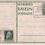 Bayern - 5 Pfg. Jubiläums-Ganzsache+Zusatz Bahnpost München/Nürnberg 12.3.11