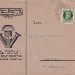 Bayern - Nürnberg 1915 illustrierter Firmen-Ortsbrief (Nietenfabrik Döring)