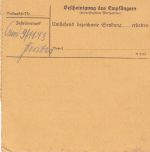 DR - Nürnberg 3 "S.S.W." 1943 65 Pfg. Registrierkassen-Stpl. Paketkarte